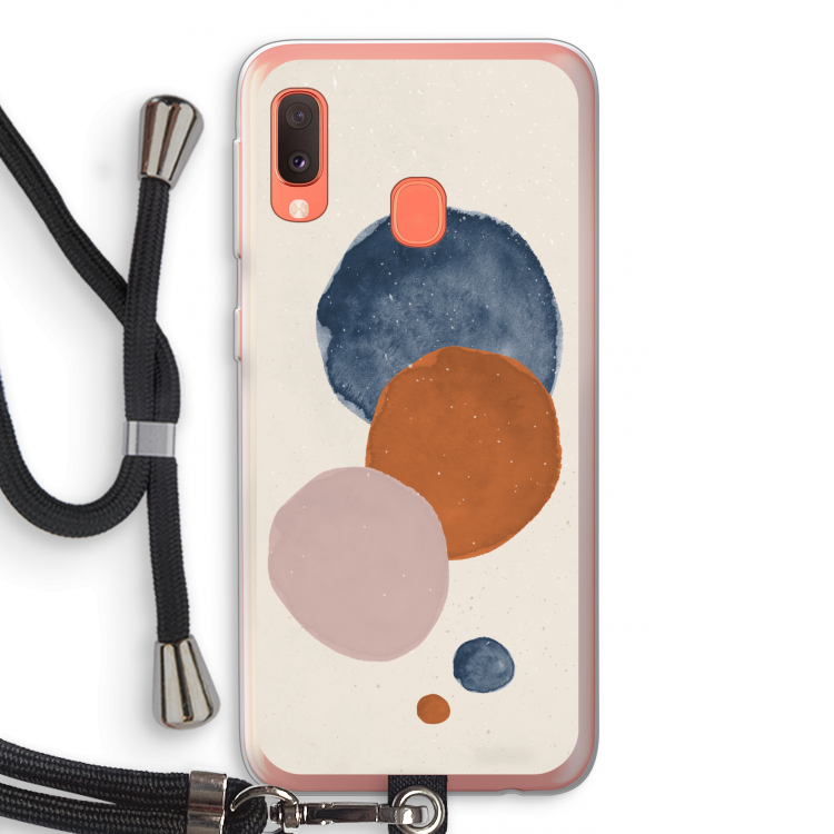 Geo #4: Samsung Galaxy A20e Transparant Hoesje met koord