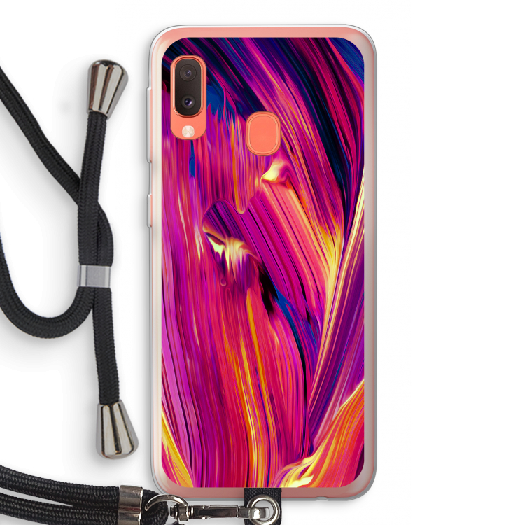 Phoenix: Samsung Galaxy A20e Transparant Hoesje met koord