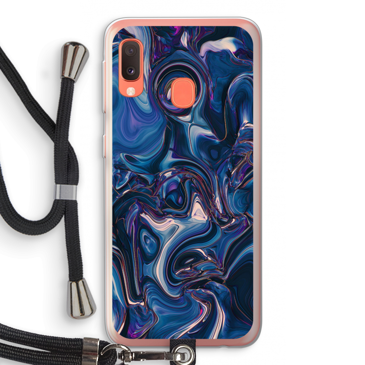 Mirrored Mirage: Samsung Galaxy A20e Transparant Hoesje met koord
