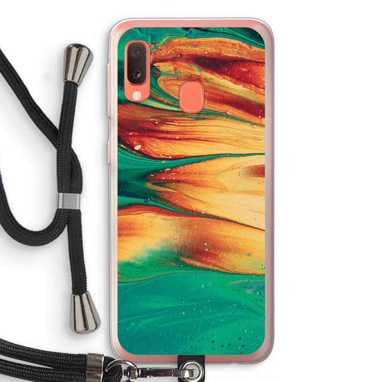 Green Inferno: Samsung Galaxy A20e Transparant Hoesje met koord