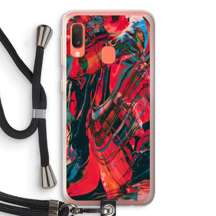 Endless Descent: Samsung Galaxy A20e Transparant Hoesje met koord