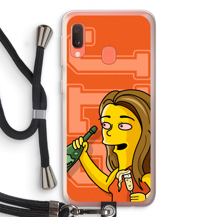Jamie Lee Simpson: Samsung Galaxy A20e Transparant Hoesje met koord