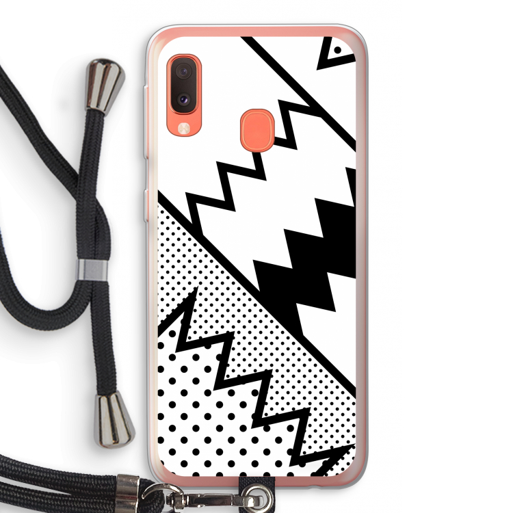 Pop Art #5: Samsung Galaxy A20e Transparant Hoesje met koord