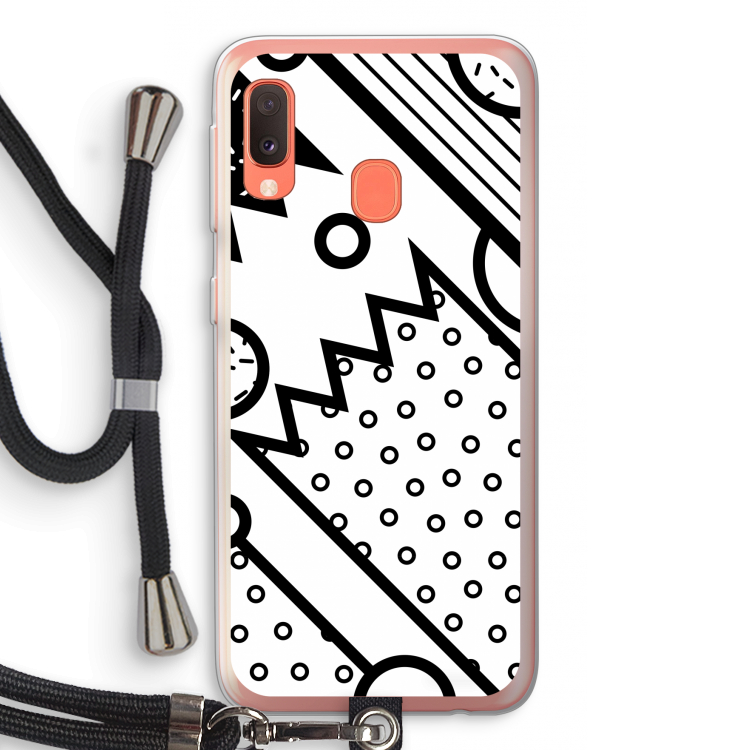Pop Art #4: Samsung Galaxy A20e Transparant Hoesje met koord