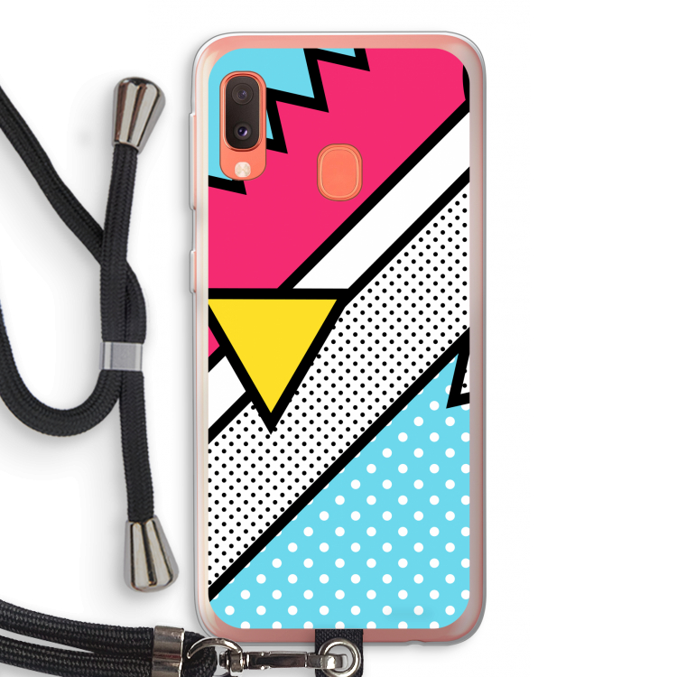 Pop Art #3: Samsung Galaxy A20e Transparant Hoesje met koord