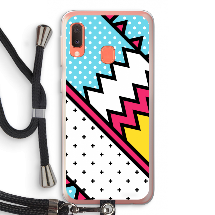 Pop Art #2: Samsung Galaxy A20e Transparant Hoesje met koord