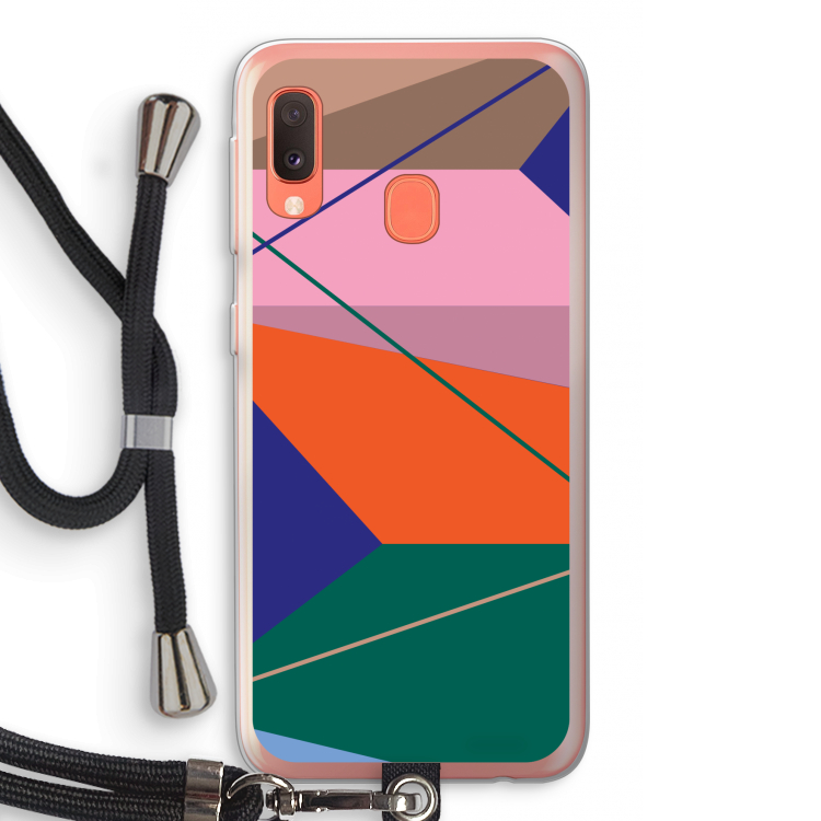 Gestalte 1: Samsung Galaxy A20e Transparant Hoesje met koord