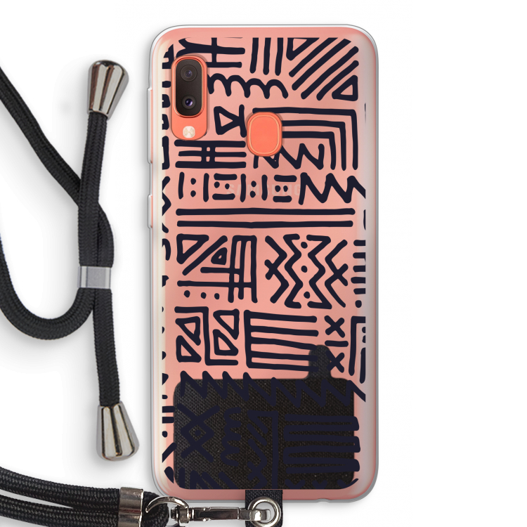 Marrakech print: Samsung Galaxy A20e Transparant Hoesje met koord