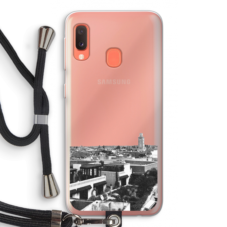 Marrakech Skyline : Samsung Galaxy A20e Transparant Hoesje met koord