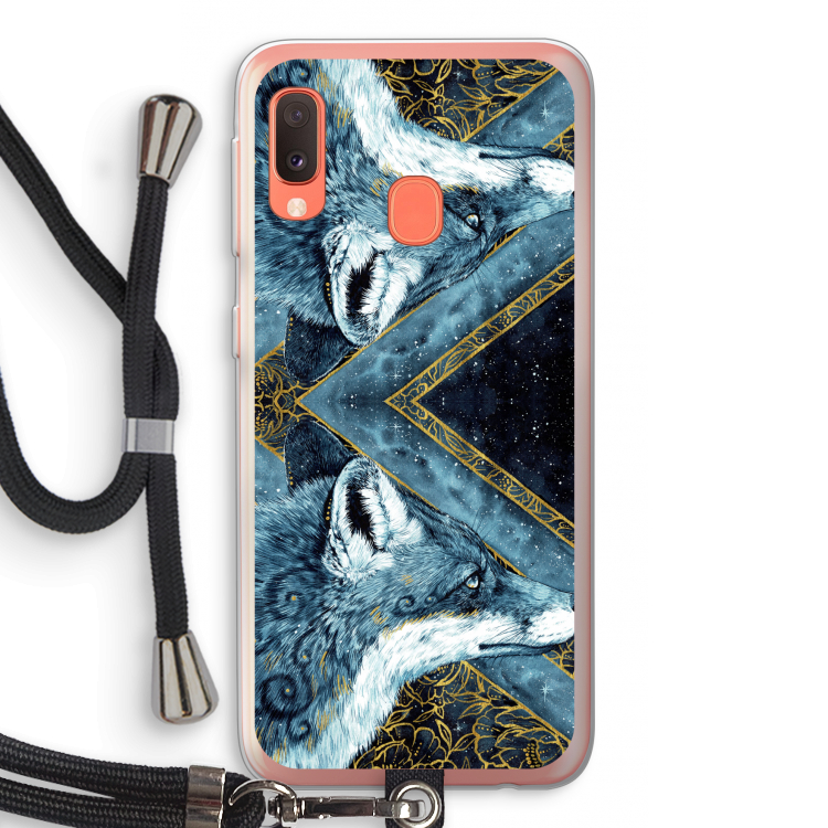 Golden Fox: Samsung Galaxy A20e Transparant Hoesje met koord