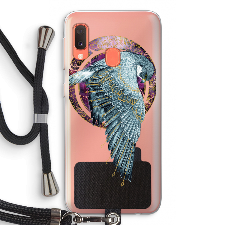 Golden Falcon: Samsung Galaxy A20e Transparant Hoesje met koord