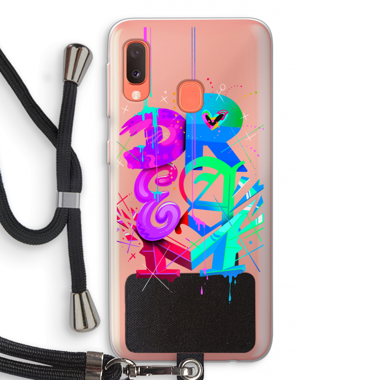 Dream: Samsung Galaxy A20e Transparant Hoesje met koord