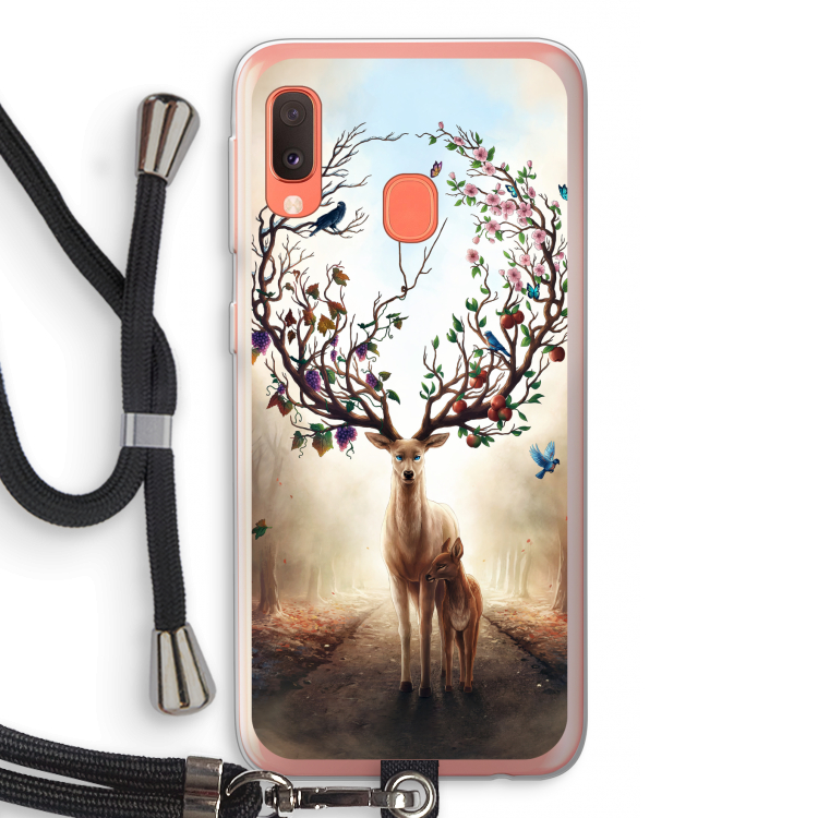 Seasons Change: Samsung Galaxy A20e Transparant Hoesje met koord