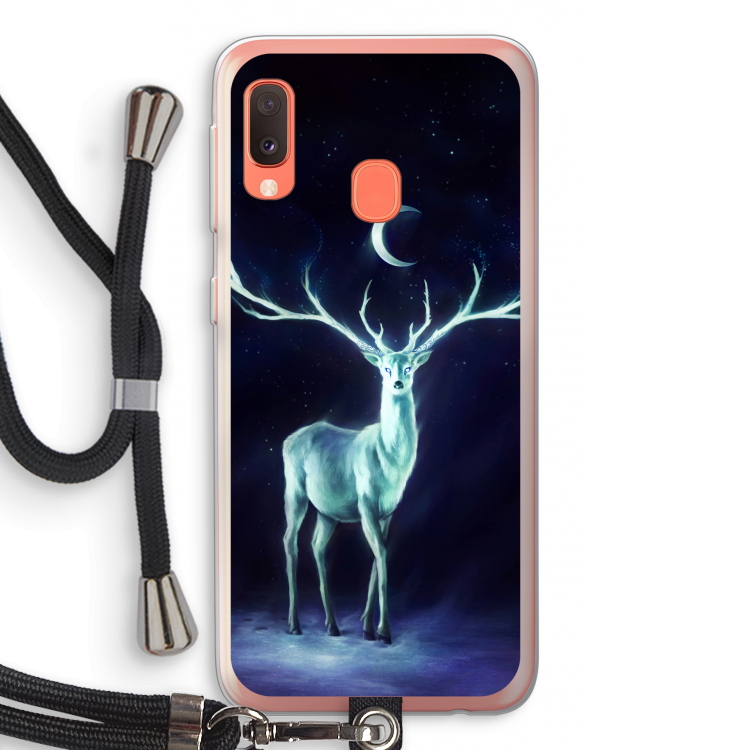 Nightbringer: Samsung Galaxy A20e Transparant Hoesje met koord