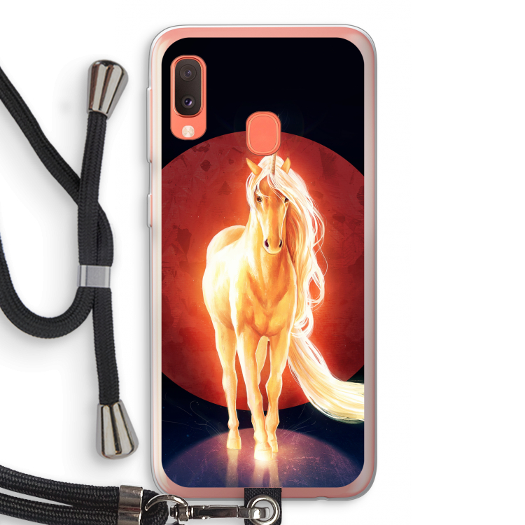 Last Unicorn: Samsung Galaxy A20e Transparant Hoesje met koord