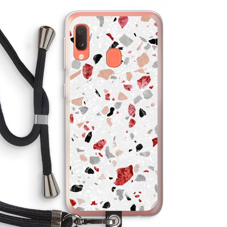 Terrazzo N°12: Samsung Galaxy A20e Transparant Hoesje met koord