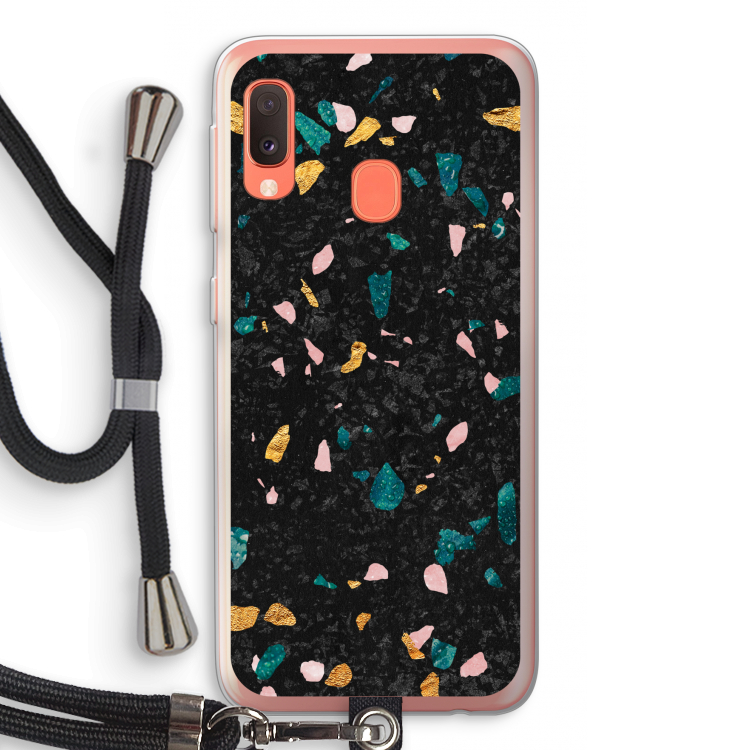 Terrazzo N°10: Samsung Galaxy A20e Transparant Hoesje met koord