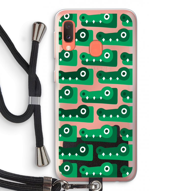 Crocs: Samsung Galaxy A20e Transparant Hoesje met koord