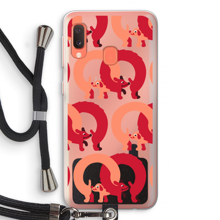 Dogs: Samsung Galaxy A20e Transparant Hoesje met koord