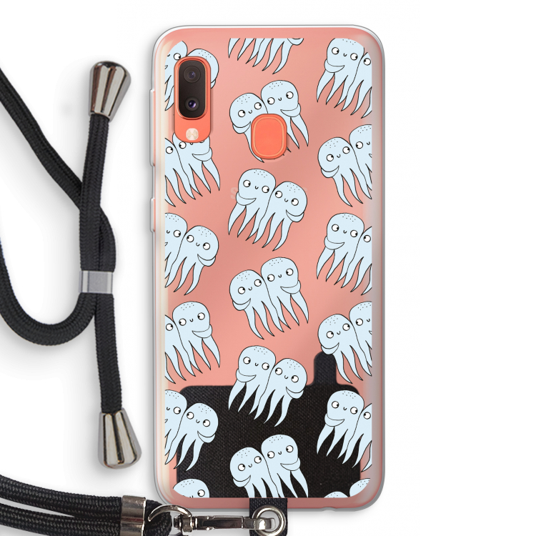 Octopussen: Samsung Galaxy A20e Transparant Hoesje met koord