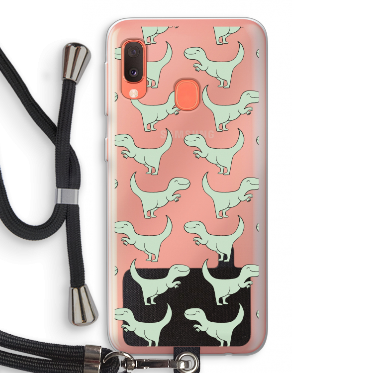 Dinos: Samsung Galaxy A20e Transparant Hoesje met koord
