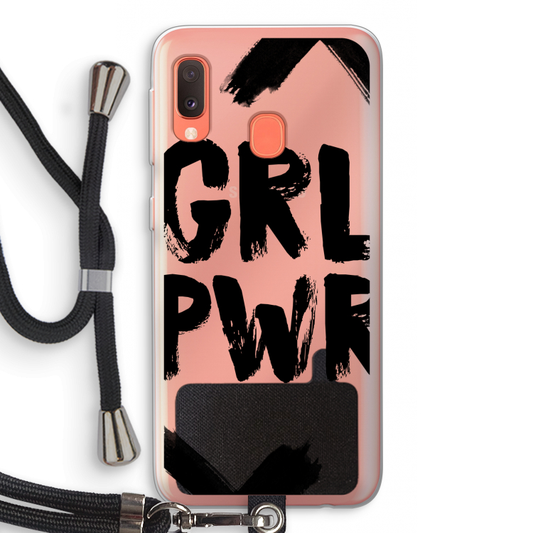 Girl Power #2: Samsung Galaxy A20e Transparant Hoesje met koord