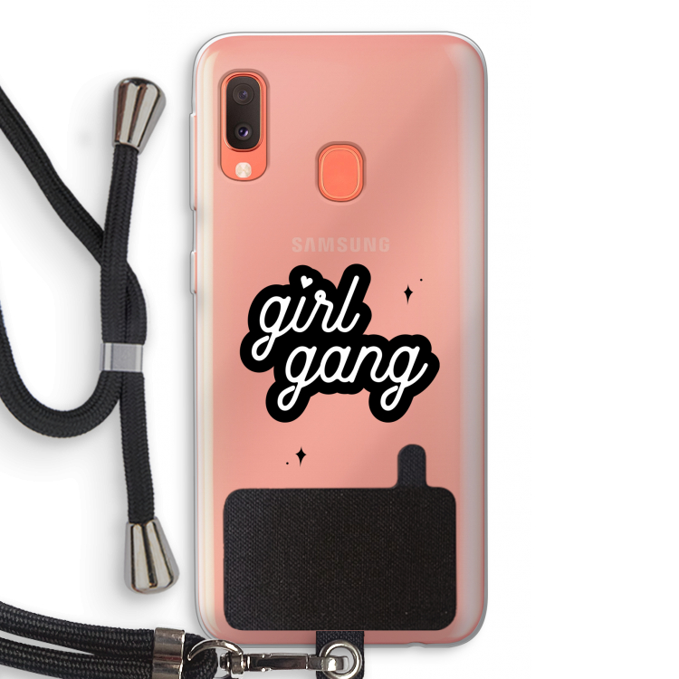 Girl Gang: Samsung Galaxy A20e Transparant Hoesje met koord