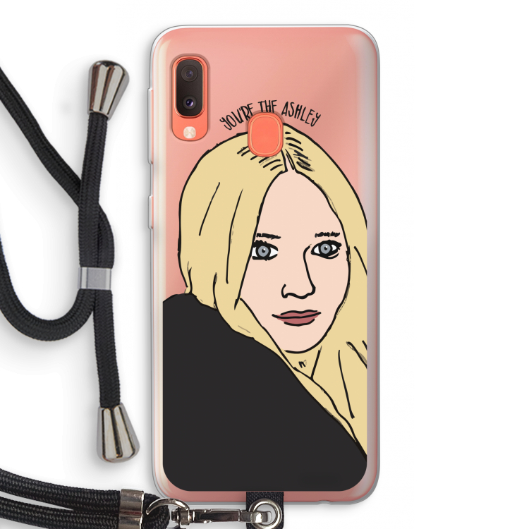 Ashley: Samsung Galaxy A20e Transparant Hoesje met koord