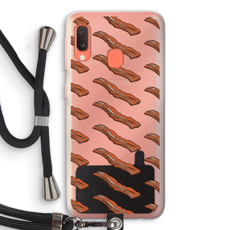 Bacon to my eggs #2: Samsung Galaxy A20e Transparant Hoesje met koord
