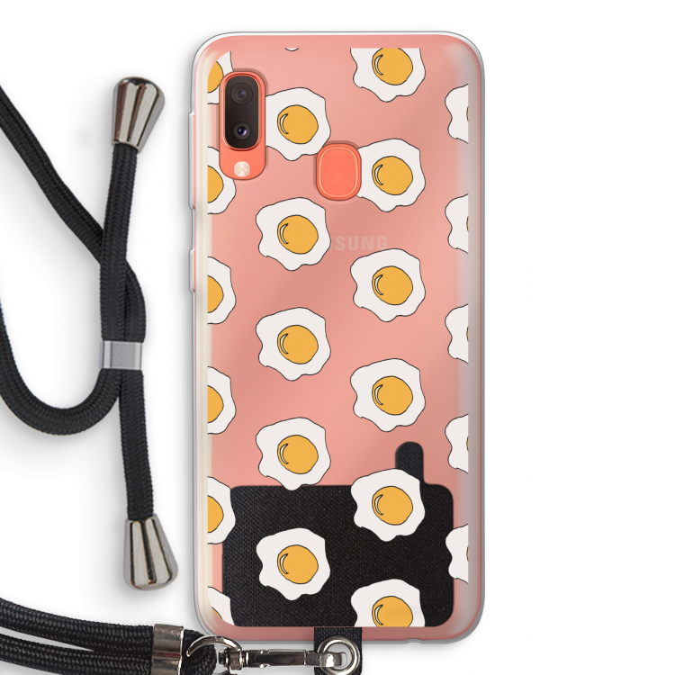 Bacon to my eggs #1: Samsung Galaxy A20e Transparant Hoesje met koord
