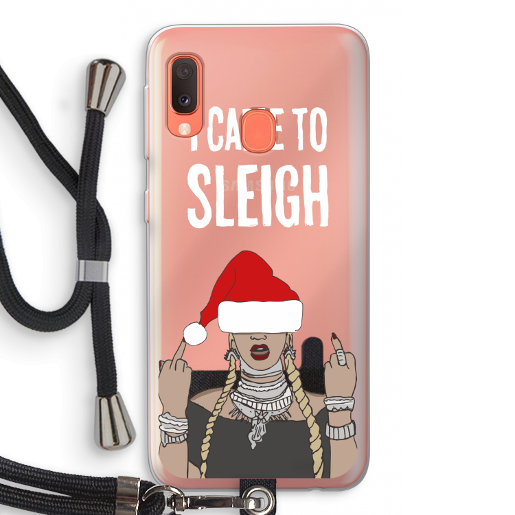 Came To Sleigh: Samsung Galaxy A20e Transparant Hoesje met koord