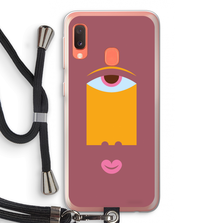 Mono V: Samsung Galaxy A20e Transparant Hoesje met koord