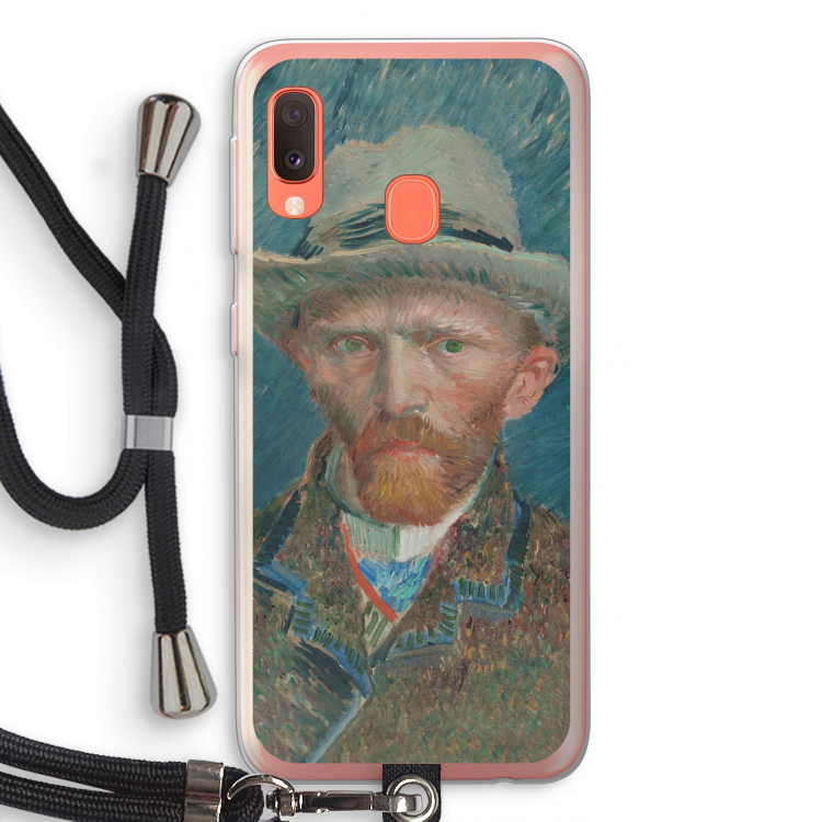 Van Gogh: Samsung Galaxy A20e Transparant Hoesje met koord
