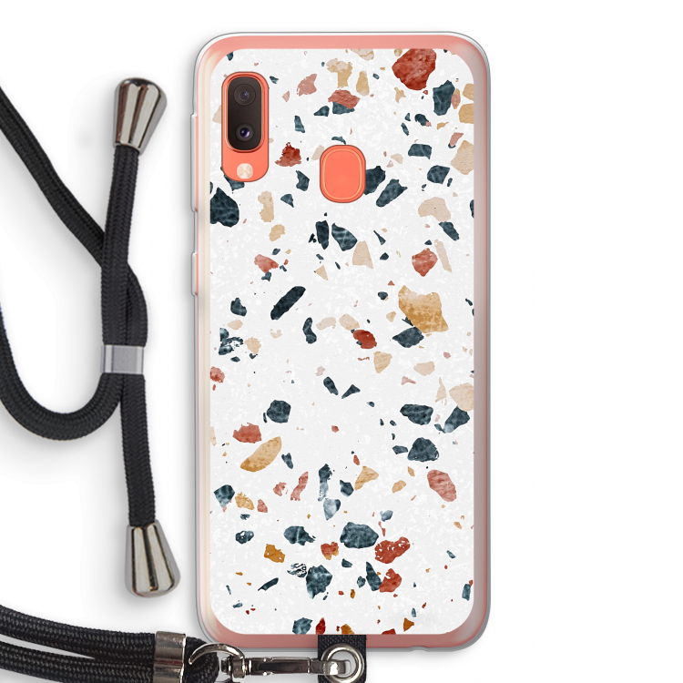 Terrazzo N°4: Samsung Galaxy A20e Transparant Hoesje met koord