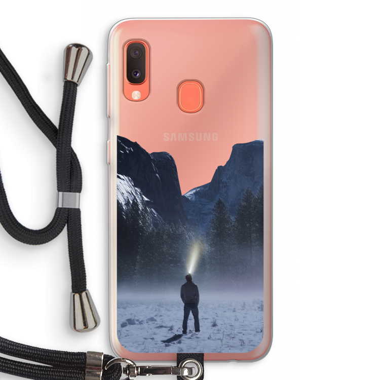 Wanderlust: Samsung Galaxy A20e Transparant Hoesje met koord