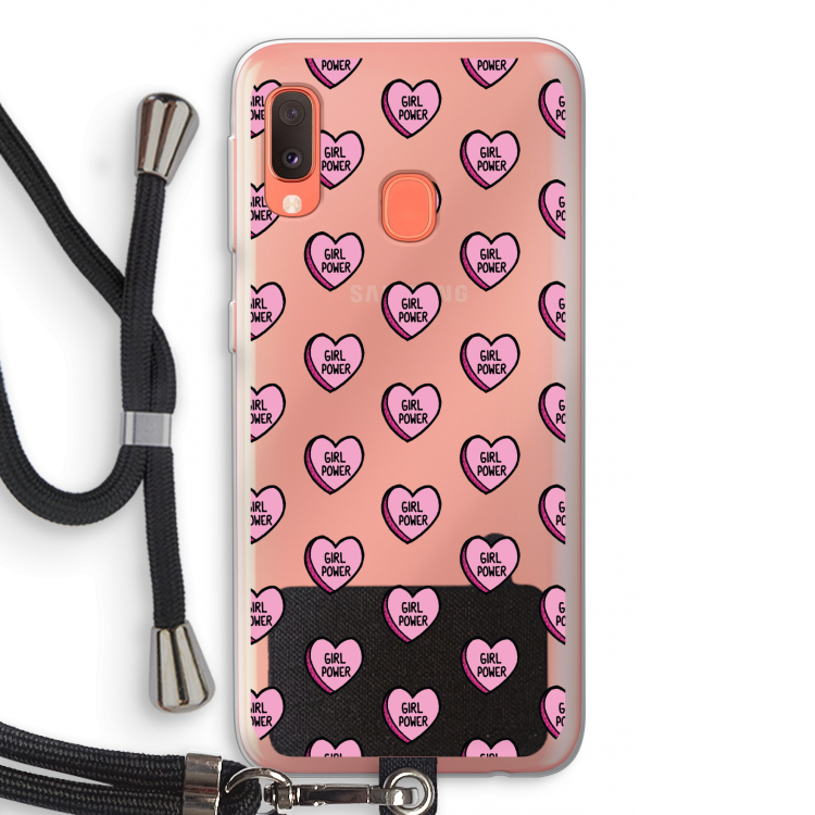 GIRL POWER: Samsung Galaxy A20e Transparant Hoesje met koord