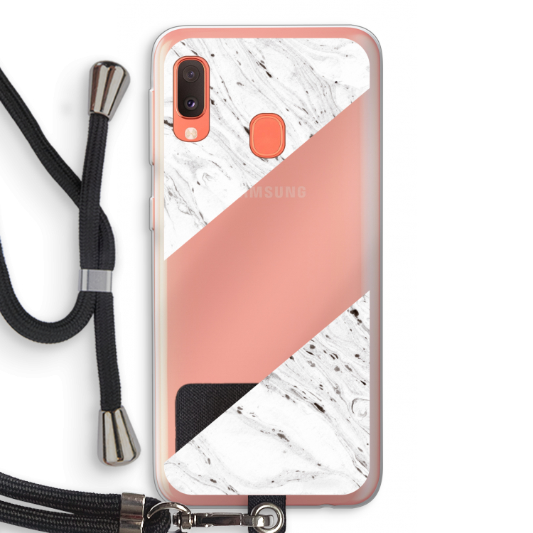 Biggest stripe: Samsung Galaxy A20e Transparant Hoesje met koord