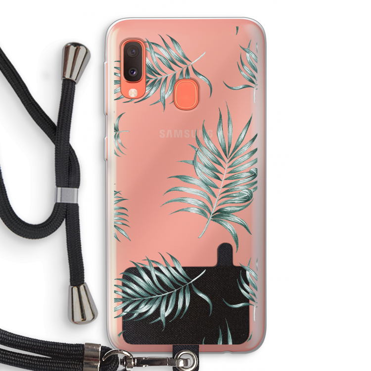 Simple leaves: Samsung Galaxy A20e Transparant Hoesje met koord