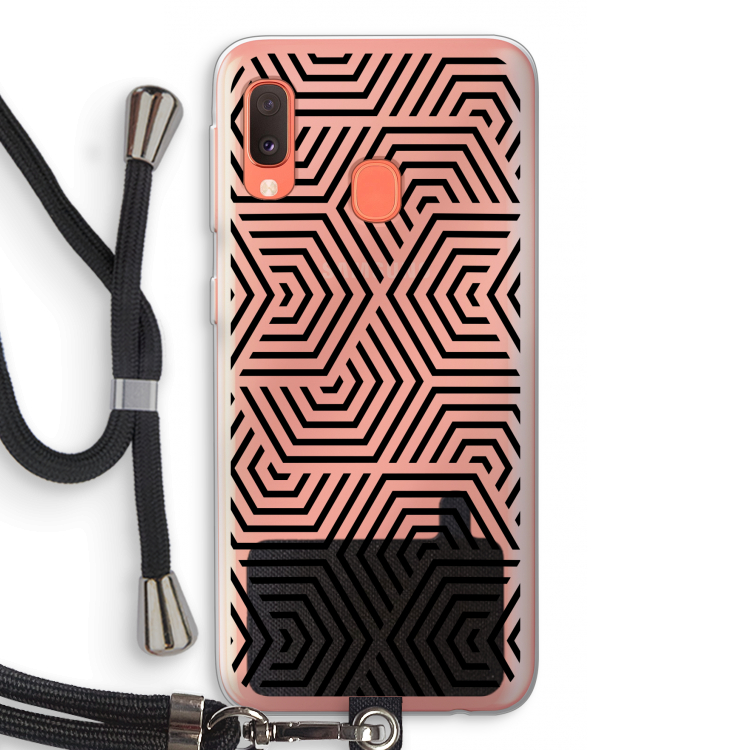 Magic pattern: Samsung Galaxy A20e Transparant Hoesje met koord