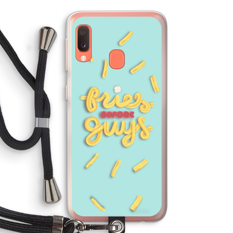 Always fries: Samsung Galaxy A20e Transparant Hoesje met koord