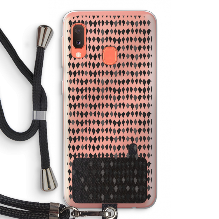 Crazy shapes: Samsung Galaxy A20e Transparant Hoesje met koord
