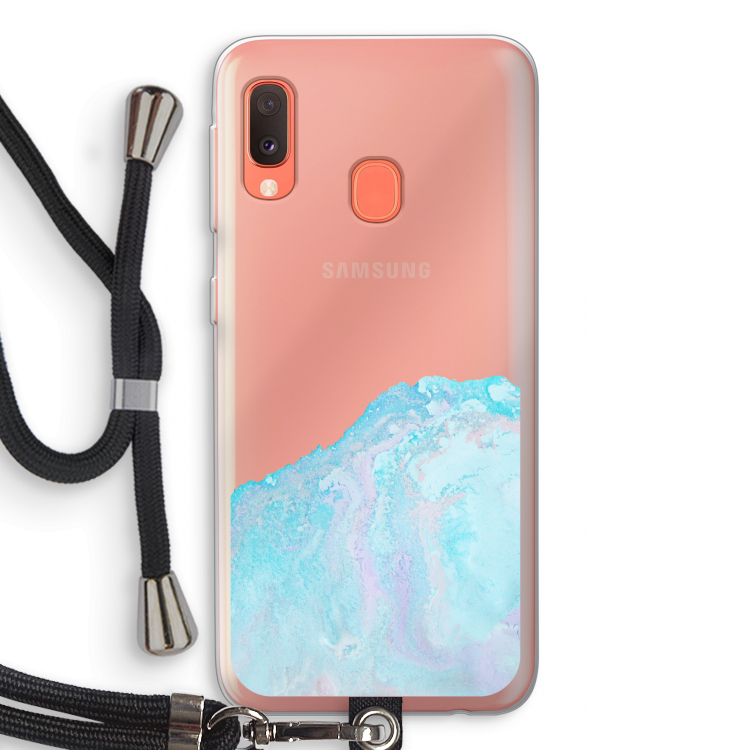 Fantasie pastel: Samsung Galaxy A20e Transparant Hoesje met koord