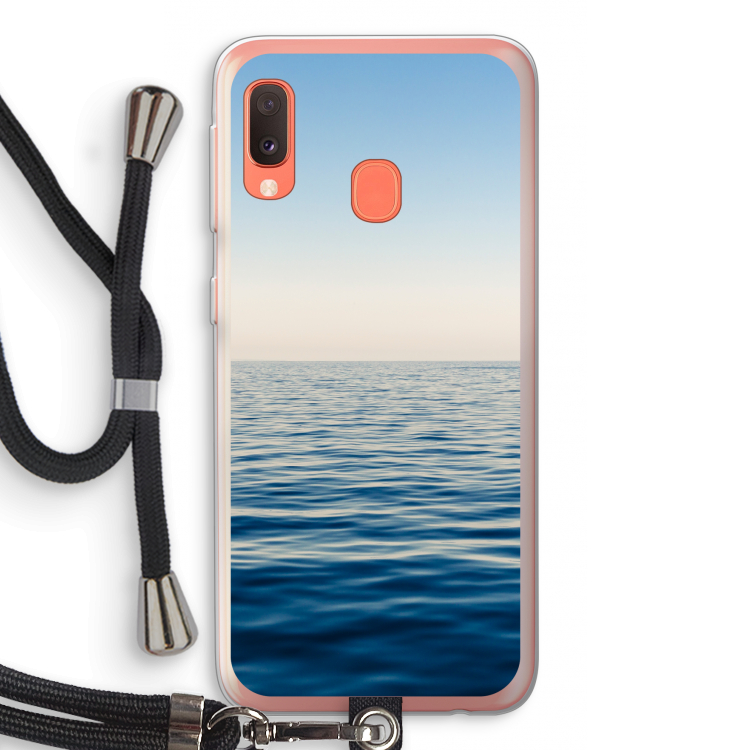 Water horizon: Samsung Galaxy A20e Transparant Hoesje met koord