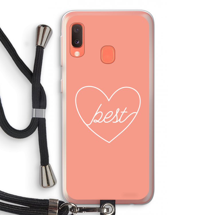 Best heart: Samsung Galaxy A20e Transparant Hoesje met koord