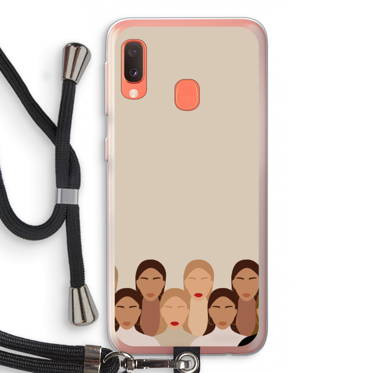 Girls girls girls: Samsung Galaxy A20e Transparant Hoesje met koord