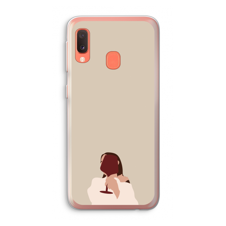 I drink wine: Samsung Galaxy A20e Transparant Hoesje