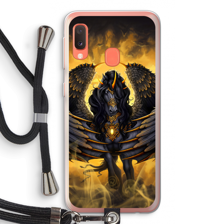 Pegasus: Samsung Galaxy A20e Transparant Hoesje met koord