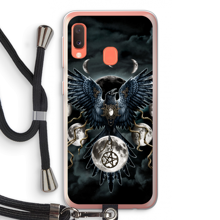 Sinister Wings: Samsung Galaxy A20e Transparant Hoesje met koord