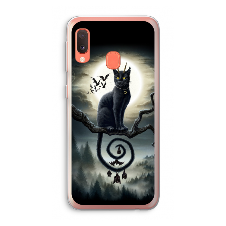 Moonlight Companions: Samsung Galaxy A20e Transparant Hoesje