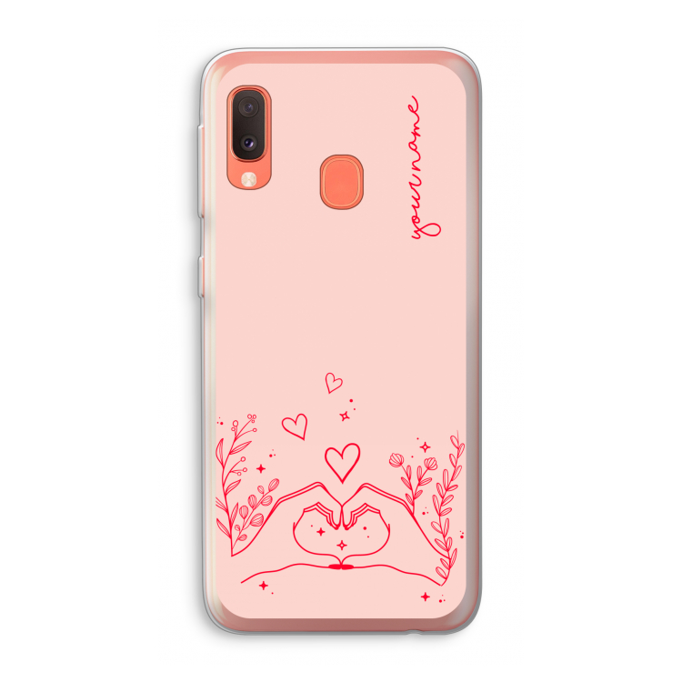 Love is in the air: Samsung Galaxy A20e Transparant Hoesje
